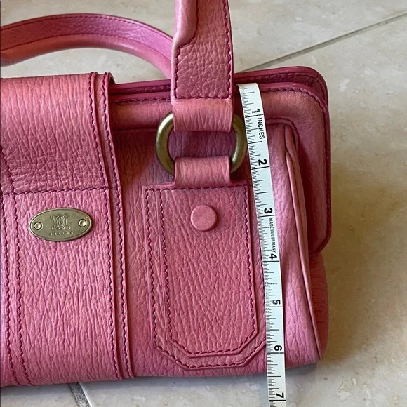 Unique Vintage Celine Pink Leather Satchel - Picture 14 of 16